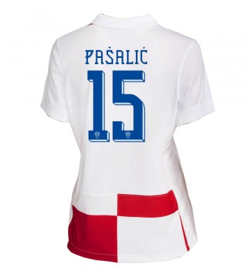 Kroatien Mario Pasalic #15 Hjemmebanetrøje Dame EM 2024 Kort ærmer